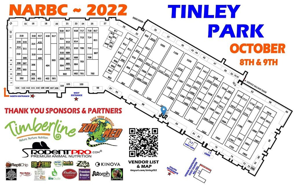 Official Tinley Park Vendor List for Oct ’22 All Reptiles